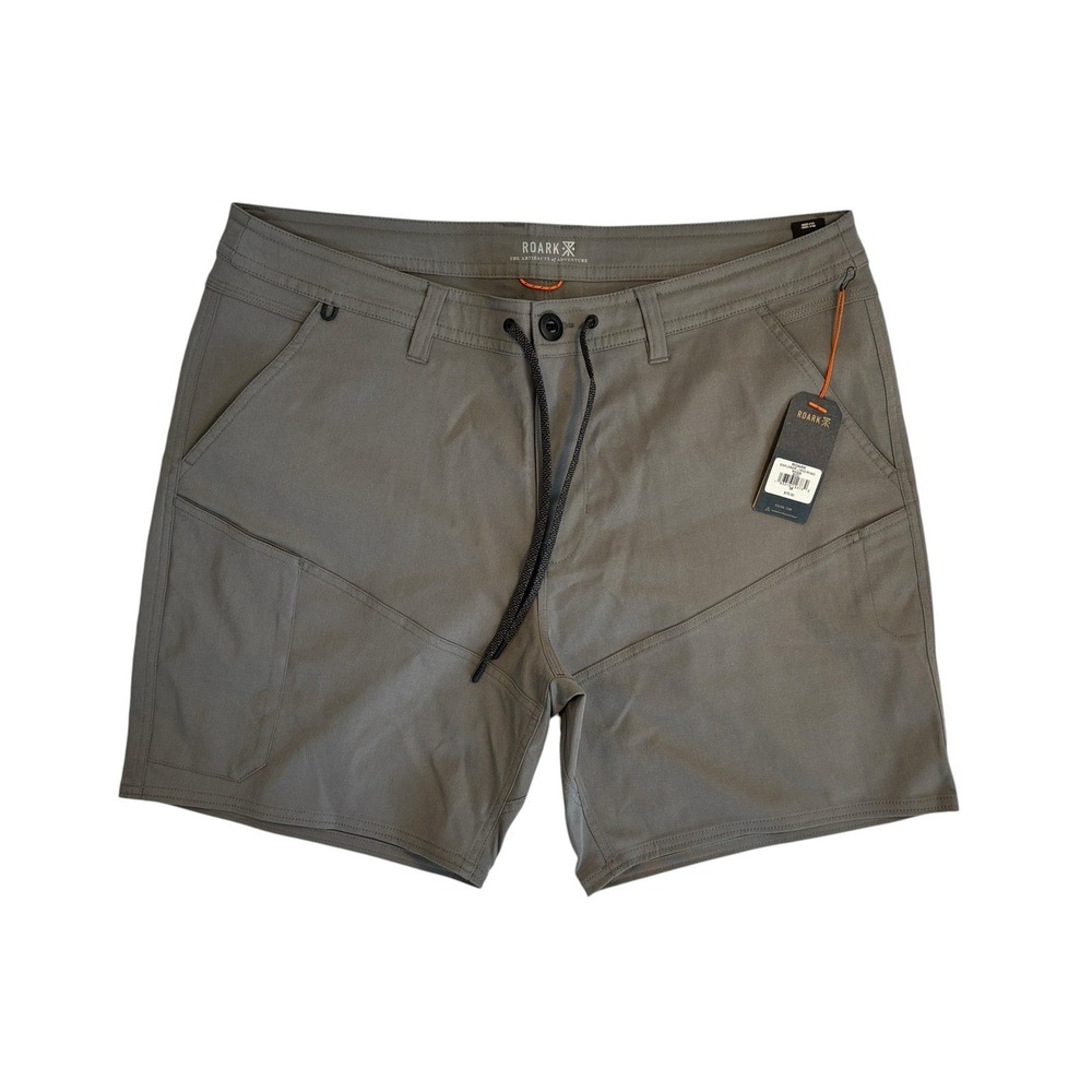 Roark Explorer Long Road 7" Hike Work Travel Shorts Mens 38 Gray